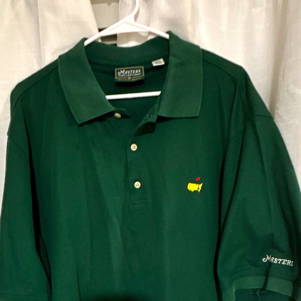Masters Collection Men’s XL Green Golf Polo Shirt Embroidered Logo